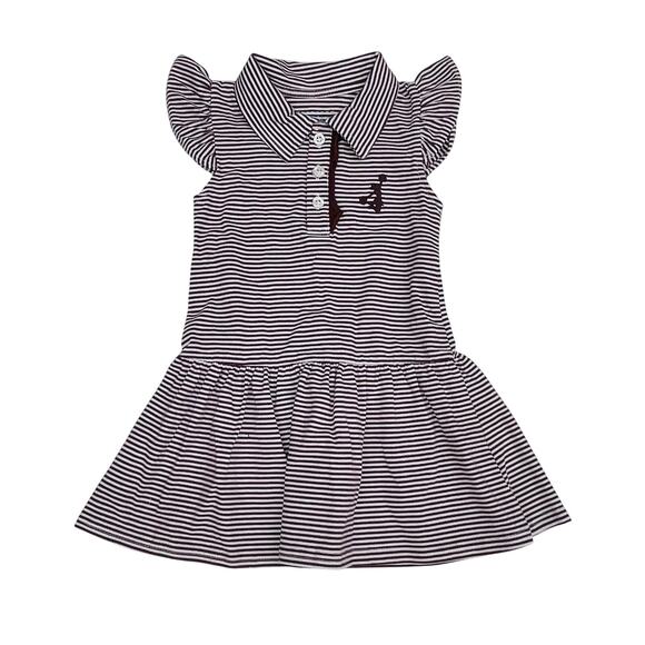 NWT Itsy Bitsy 24M Maroon Game Day Polo Dress - Picture 1 of 3